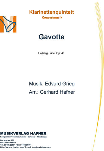 Gavotte - Klarinettenquintett - Konzertmusik 