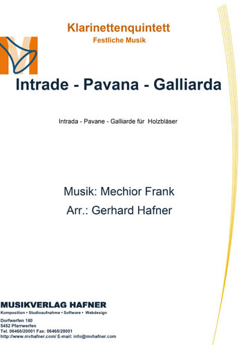 Intrade - Pavana - Galliarda - Klarinettenquintett - Festliche Musik 