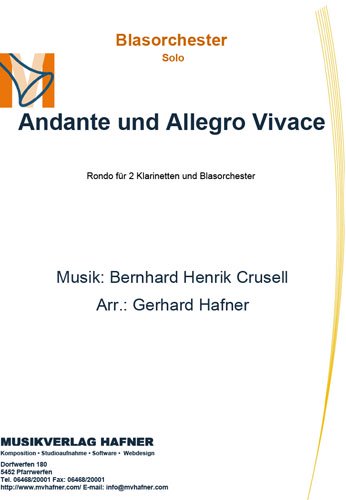 Andante und Allegro Vivace - Blasorchester - Solo Klarinette